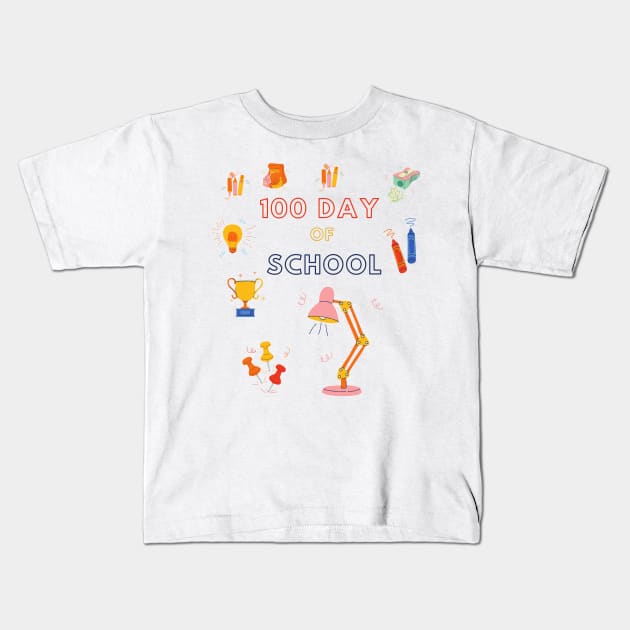 100th day of school Kids T-Shirt by KOTB